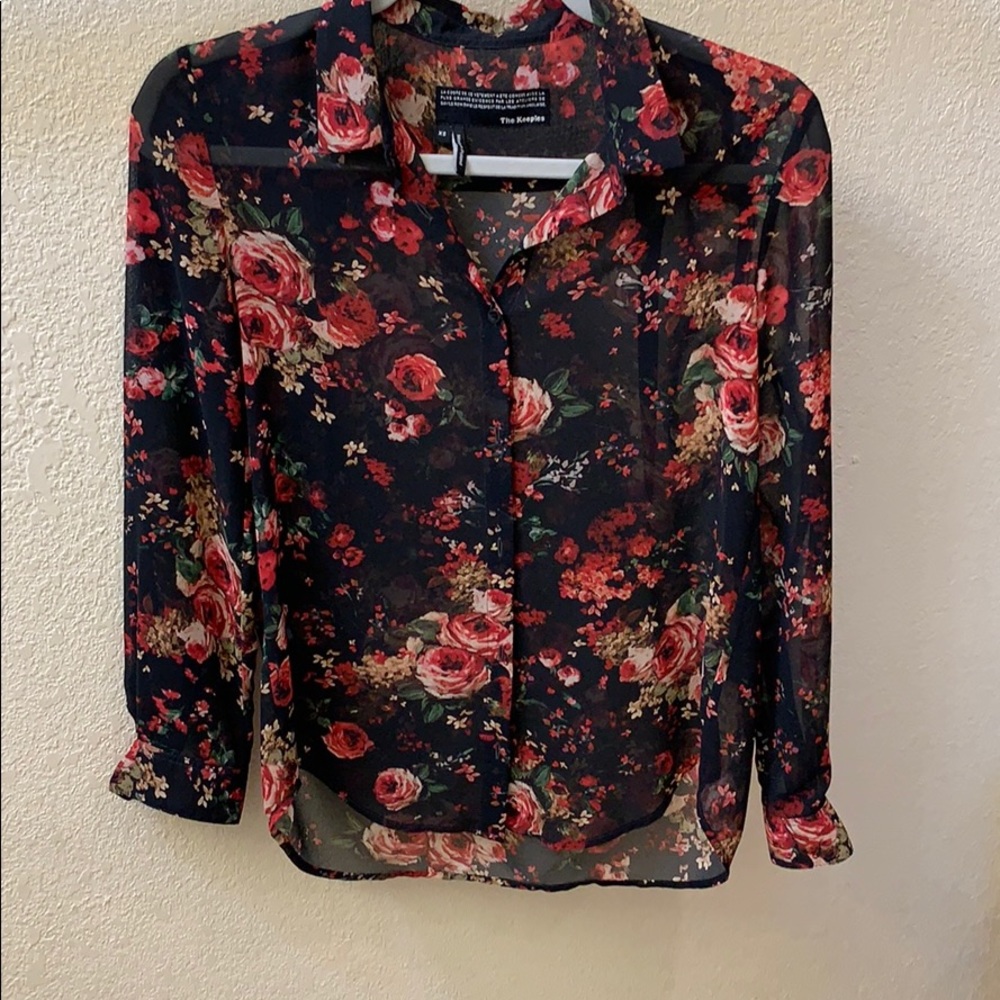French designer The Kooples flower button up